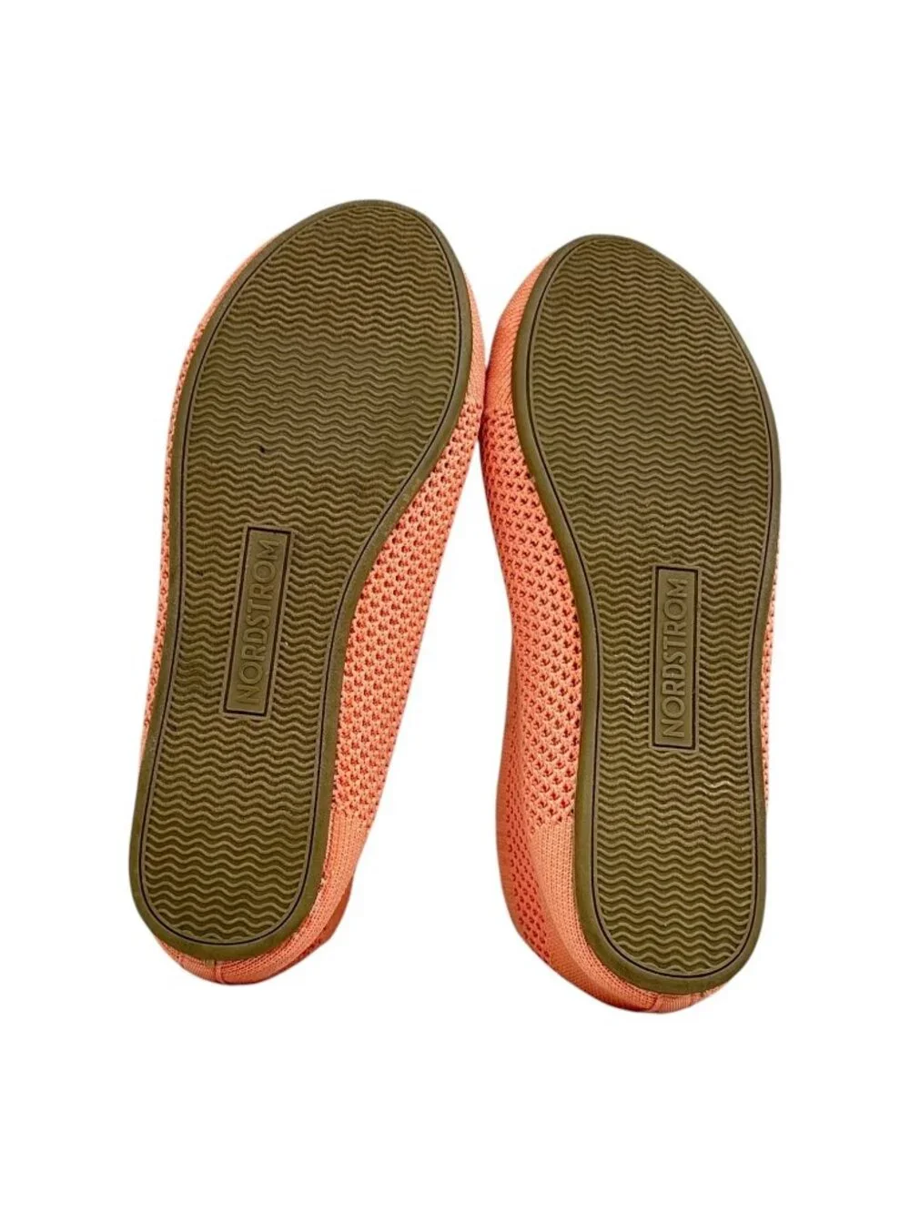 Nordstrom Peach Knit Ballet Flat US 5 UK 3 Stretch Ultra Light Breathable Bright